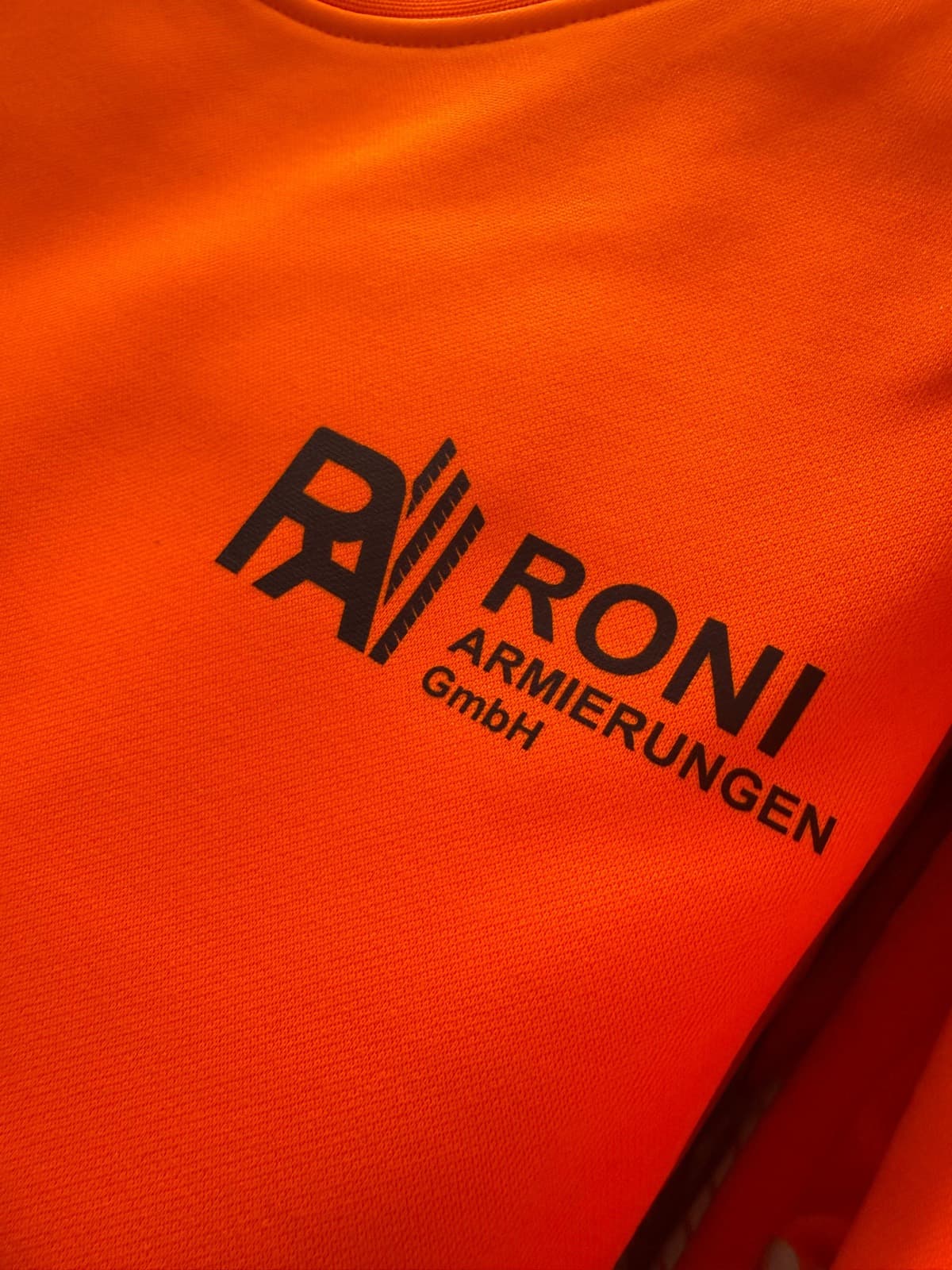 Warnschutz-Shirt, Logodruck RONI Armierungen